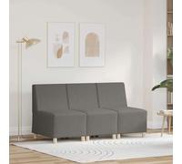 vidaXL Modular Sofa Unit Armless 3 pcs Light Grey 55 x 74 x 82 cm