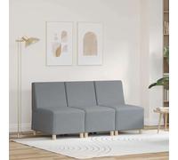 vidaXL Modular Sofa Unit Armless 3 pcs Light Grey 55 x 74 x 82 cm