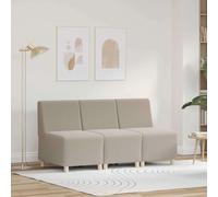 vidaXL Modular Sofa Unit Armless 3 pcs Light Grey 55 x 74 x 82 cm