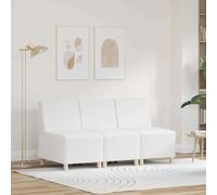vidaXL Modular Sofa Unit Armless 3 pcs White 55 x 74 x 82 cm