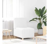 vidaXL Sofa Chair Without Armrest White 55cm Faux Leather, Single Sofa, Sofa Comfort, TV Chair, Sofa, Sofa Seating, Relax Sofa, Leisure Sofa Chair