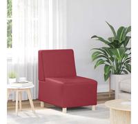 vidaXL Modular Sofa Unit Armless Wine Red 55 x 74 x 82 cm Faux Leather