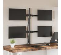 vidaXL Monitor Mount Black Steel VESA 75/100 mm