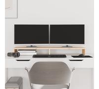 vidaXL Monitor Stand 100X27X10cm Solid Wood Pine, Brown