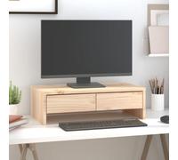 (Brown, 50 x 27 x 15 cm) vidaXL Solid Wood Pine Monitor Stand Multi Colours 100x27x15 cm/50x27x15 cm
