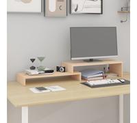 vidaXL Monitor Stand (52-101)x22x14 cm Solid Wood Pine