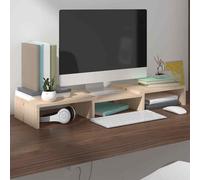 (brown, 60 x 24 x 10.5 cm) vidaXL Solid Wood Pine Monitor Stand Multi Colours 80x24x10.5/60x24x10.5 cm
