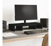 vidaXL Monitor Stand Computer Monitor Riser Adjustable Black Engineered Wood