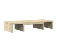 vidaXL Adjustable Monitor Stand Oak 60 x 24 x 10.5 cm in Particleboard, Monitor Riser, Desk Monitor Stand, Riser for Monitor Stand