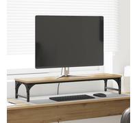 vidaXL Monitor Stand Artisan Oak 85 x 23 x 15.5 cm Engineered Wood, Home Office, Minimalist Rectangular Monitor Stand, Durable Desk Accessory, Ergonomic Riser for Flat Screen Workstation