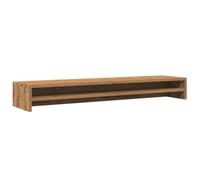 vidaXL Monitor Stand - Artisan Oak Engineered Wood - 100 x 24 x 13 cm - Computer Display Riser/TV Stand with Storage Shelf - Modern Minimalist Design