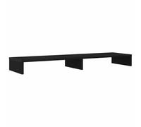 vidaXL Monitor Stand Black Oak 100x27x10 cm Engineered Wood