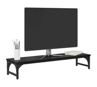 vidaXL Monitor Stand Black Oak 85 x 23 x 15.5 cm Engineered Wood
