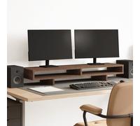 vidaXL Monitor Stand Brown Oak 100x27x15 cm Engineered Wood