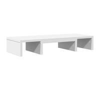 vidaXL Adjustable Monitor Stand, White, 60 x 24 x 10.5 cm, Particle Board Riser, Monitor Riser, Monitor Stand