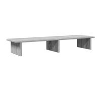 vidaXL - Monitor Stand Computer Display Riser - Grey Sonoma Engineered Wood - 100x27x15 cm - Supports Two Monitors - Sturdy and Durable Material with Ample Storage - Easy to Clean