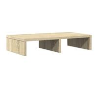 vidaXL Monitor Stand - Ergonomic Computer Display Riser with Additional Storage Spaces - Engineered Wood - Sonoma Oak - 50x27x10 cm - Brown