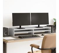vidaXL Monitor Stand Grey Sonoma 100x24x16 cm Engineered Wood