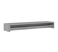 vidaXL Monitor Stand in Grey Sonoma made of Engineered Wood - Sleek Multifunctional Riser with Shelf, Easy-to-Assemble