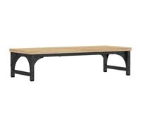 vidaXL Monitor Stand in Sonoma Oak Finish - Engineered Wood Monitor Riser with Storage - Ergonomic Design, Adjustable Feet