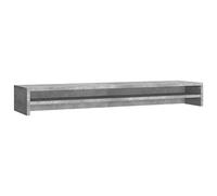 vidaXL Monitor Stand Sleek Design Durable Working Area Office Home Desk Screen Display Riser Computer Laptop Shelf Concrete Grey Chipboard