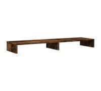 vidaXL Monitor Stand, Display Stand for Laptops Monitors, Computer Stand for Home Office, Monitor Stand Riser, Smoked Oak Engineered Wood