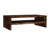 vidaXL Monitor Stand Smoked Oak 42x24x13 cm Engineered Wood