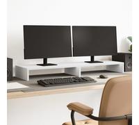 vidaXL Monitor Stand White 100x27x10 cm Engineered Wood