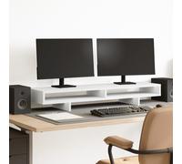 vidaXL Monitor Stand – Display Stand for Laptops & Monitors for Home Office, Engineered Wood, White