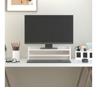 vidaXL Monitor Stand White 50x24x16 cm Solid Wood Pine