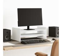 vidaXL Monitor Stand White 50x27x20 cm Engineered Wood