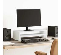 vidaXL Monitor Stand, White, 54 x 22 x 15 cm, Particle Board Riser, Monitor Stand, Monitor Stand, Riser for Monitor Stand
