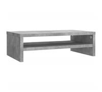 vidaXL Monitor Stand with a Storage Shelf Concrete Grey Engineered Wood Table
