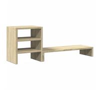 vidaXL Monitor Stand with Desk Organiser, Display Stand for Laptops, Computer Stand for Home Office, Monitor Stand Riser, Sonoma Oak Engineered Wood