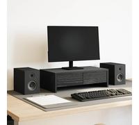 Monitor Stand with Drawers Monitor Riser Display Stand Engineered Wood vidaXL