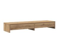 vidaXL Monitor Stand with Drawers Artisian Oak 100x27x15 cm Engineered Wood