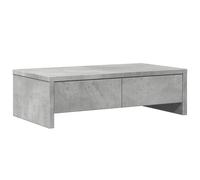 vidaXL Monitor Stand with Drawers Monitor Riser Concrete Grey Engineered Wood