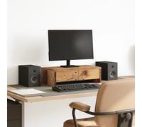 vidaXL Monitor Stand with Drawers Old Wood 50x27x15 cm Engineered Wood