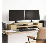 vidaXL Monitor Stand with Storage Sonoma Oak 100x27x15 cm Engineered Wood