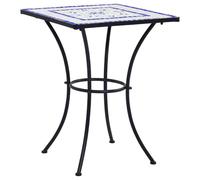 vidaXL Mosaic Bistro Table Blue and White 60 cm Ceramic UK
