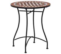 vidaXL Mosaic Bistro Table Brown 60 cm Ceramic Outdoor Garden Balcony Patio