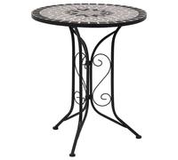 vidaXL Mosaic Bistro Table Grey 61cm Ceramic, Grey