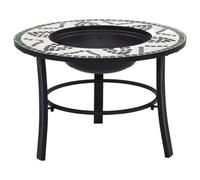 vidaXl 68cm Green Mosaic Fire Pit Table