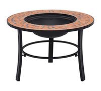 vidaXl Mosaic Fire Pit Terracotta 68cm Ceramic UK HOT