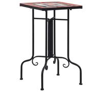vidaXL Mosaic Side Table Terracotta and White Ceramic