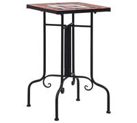 vidaXL Mosaic Side Table Terracotta and White Ceramic UK HOT