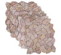 vidaXL Mosaic Tiles Red 30 x 30 cm Marble, Modern Tile Installation, Elegant Mosaic Patterns, Water Resistant Floors for Bathroom, Kitchen, Living Room, Outdoor Spaces