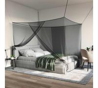 vidaXL Mosquito Net for Bed 156 Mesh Black 220 x 150 x 180 cm
