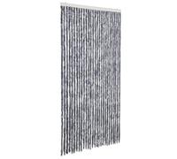 vidaXL Mosquito Net Insect Door Curtain Against Flies Mosquitoes Caravan Outdoor Mobile Home Silver 120 x 220 cm Chenille