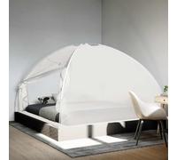 vidaXL Mosquito Net Mongolia with Doors - Foldable Bed Mesh, 220 Holes/sq inch Polyester Fly Screen, 2 Zippered Openings, 200 x 200 x 130 cm - Black